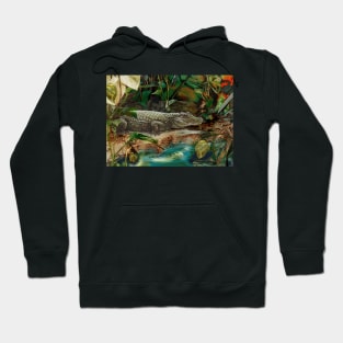 Alligator art. Birthday gift Hoodie